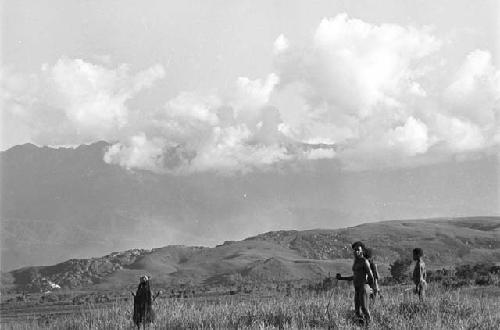 People standing at the edge of the Liberek