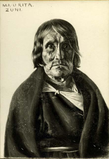 Copy of painting of Ma-u-rita, Zuni woman