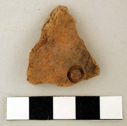 Ceramic, earthenware body sherd, dentate design