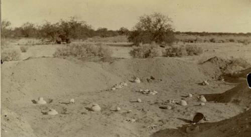 Ruin XXI-showing urns and accompanying vessels