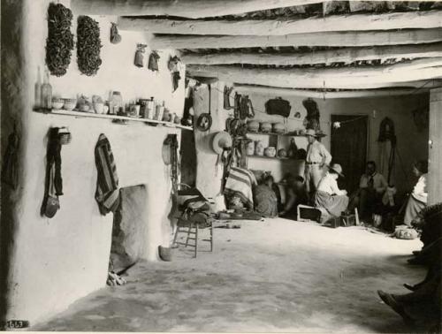 Interior of a Hopi house at Oraibi