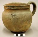 Jar, polacca polychrome style d. reproduction of primitive ware. 19.0 x 16.7 cm.