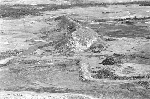 Aerial photograph; view directly at the Siobara and Warabara