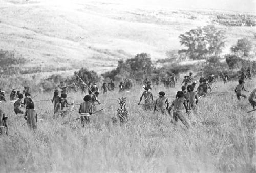 WW foreground; Wittaia background; battle out in the field between the Warabara and the Siobara