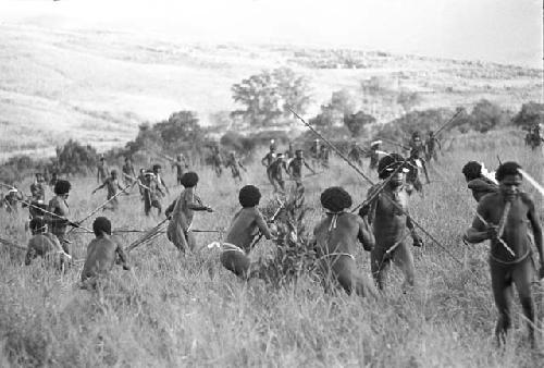 WW foreground; Wittaia background; battle out in the field between the Warabara and the Siobara