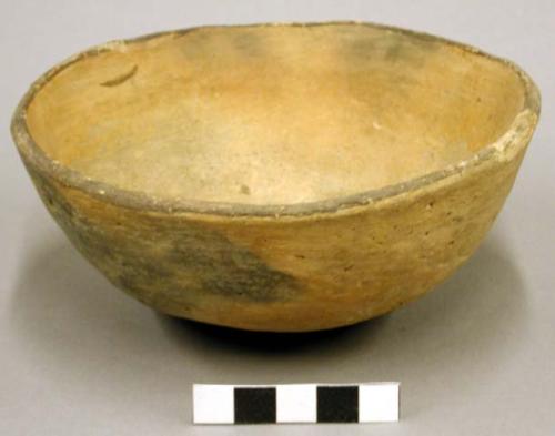 Plain pottery bowl