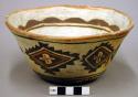 Bowl, polacca polychrome style c. int: curvilinear design; ext: linear design. 8