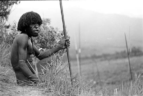 Tekman Biok watching the battle from a position on the end of the Warabara