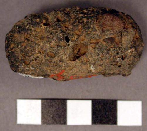 "medicine" stone (according to haury), crude, short, cylindrical, possible smoot