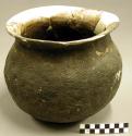 Ceramic jar, flared rim, stamped exterior