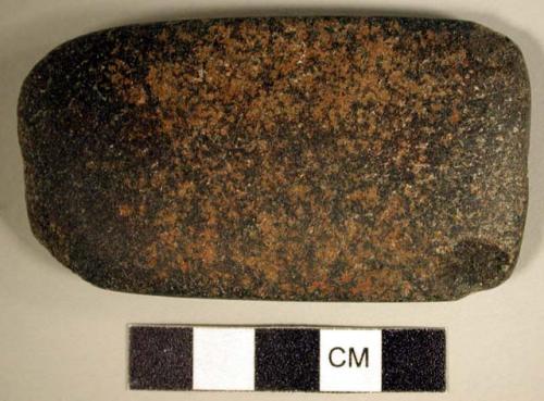 Ground stone, flat, rectangular stone object