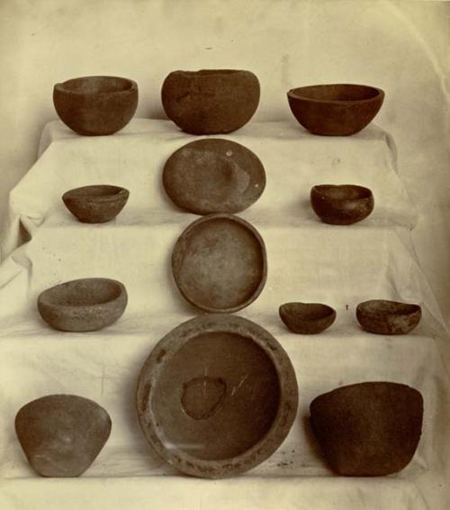 Collection of stone bowls