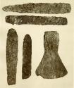 Five implements, used on stone