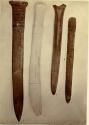 Four wooden knives