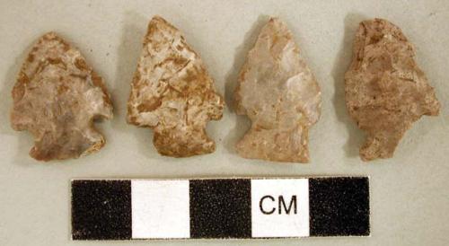 Chipped stone, projectile points, corner-notched and side-notched