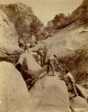 Four men climbing Cliff Canyon