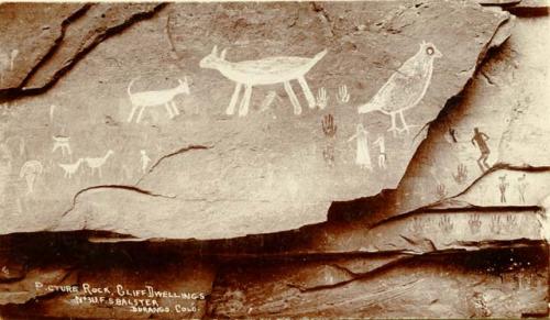 Pictographs in Cliff Palace