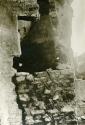 Paintings in Square tower of Cliff Palace ruins, man pictured by mural