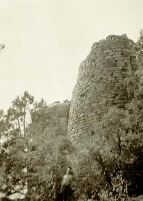 Tower under cliffs of Rock Canyon