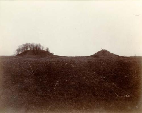 Two mounds south of Cahokia mound