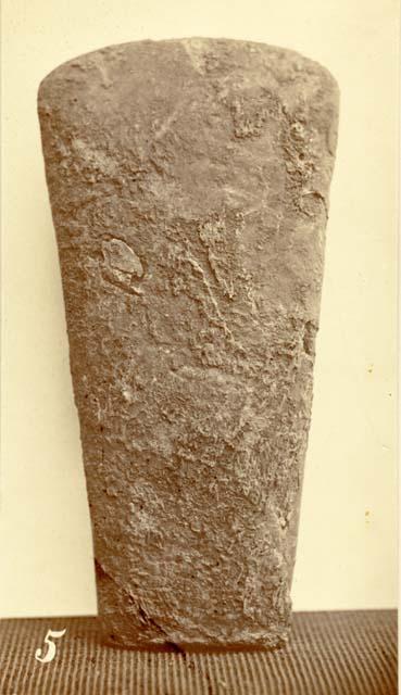 Copper axe in Museum of Davenport, Academy of Sciences, plane-convex