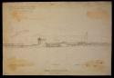 "Plaza at Sonoma, California." Aug. 11, 1851. Pencil sketch 10.37 x 7.37 in