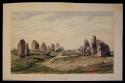 watercolor of megalithic monument (menhir)