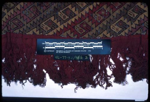 Border, slit tapestry, gauze