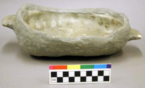 Plaster cast of steatite vessel