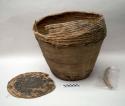 Conical basket with cover