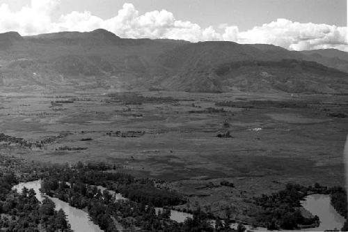 Over the Baliem River towards the Tukumba and Homoak in the far distance