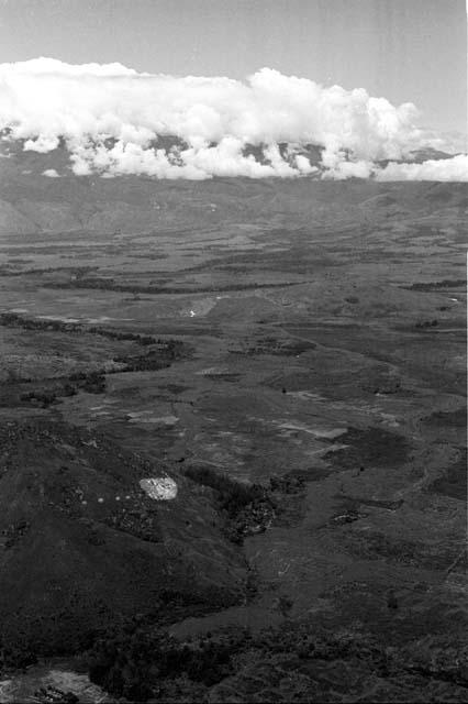 View towards the southwest; Tukumba and Homoak in lower left; mts. to the west