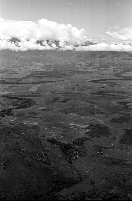 View towards the southwest; Tukumba and Homoak in lower left; mts. to the west