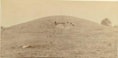 Excavation at mound near Dexter.