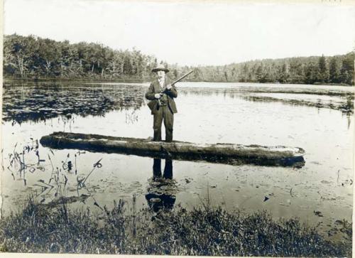 Old dugout found in bog Tyringham, Massachusetts about 1847.