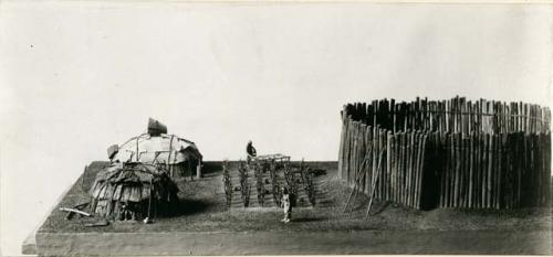 Model of Massachusetts Indian Villages. In Park Museum, Providence, Rhode Island