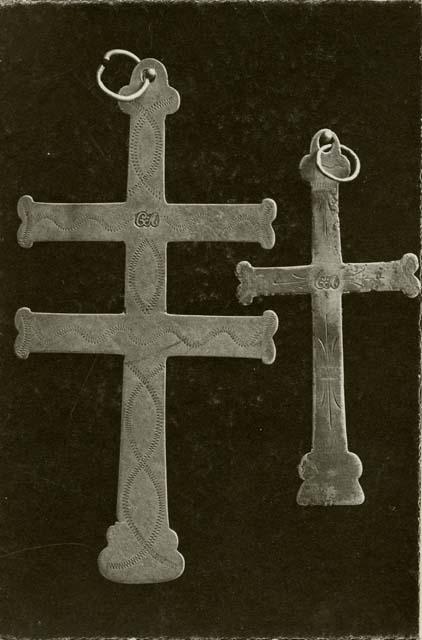 Two crosses made by Charles Arnold of Montreal 1780 to 1812