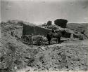 East side of Pueblo Bonito, close shot of excavation