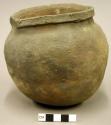 Small plain pottery jar