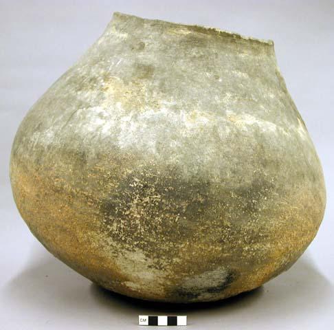 Large plain pottery jar