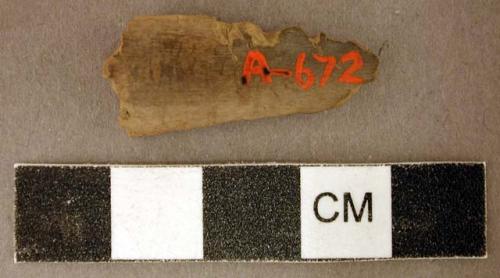 Fragment of worked bone (calcined)