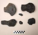 Hand axes, broken, irregularly shaped