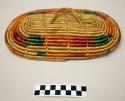 Reed basket with lid