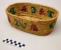 Reed basket with lid