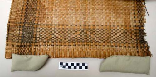 Woven cedar bark mat