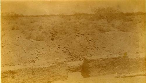 Looking East.  Ruin III.  Typical doorway and threshold