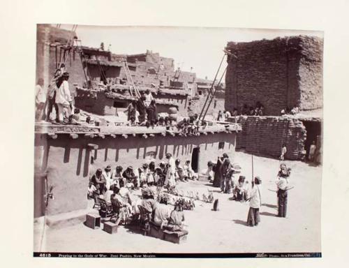 Zuni Indians praying to the Gods of  War