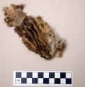 Hide fragment, with fur (striped) of small animal