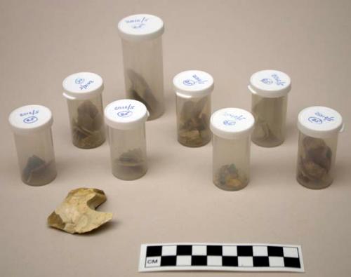 Lithics, processed soil remains