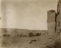 Ground level picture of Pueblo Bonito.
